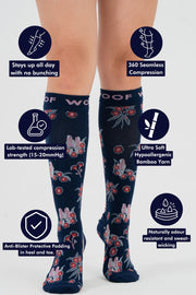 Australian Red Flowering Gum Women’s Bamboo Compression Socks