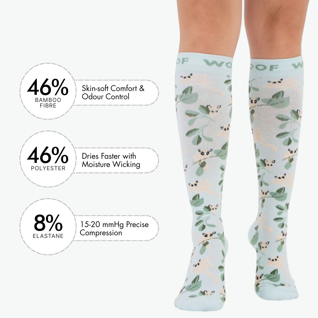 Sugar Gliders Bamboo Compression Socks