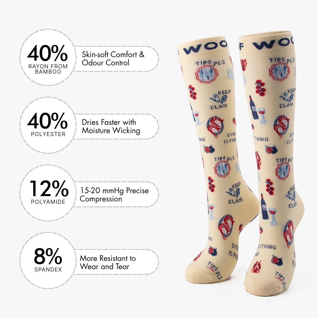 Waiter’s Best Friend Bamboo Compression Socks
