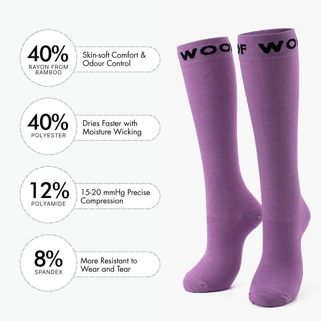 Lavender Bamboo Compression Socks (Old Sizing)