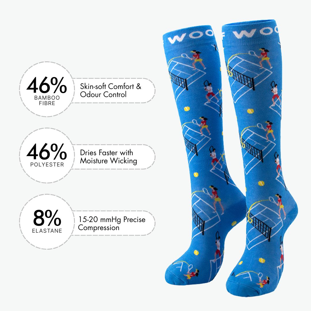 Match Point Bamboo Compression Socks