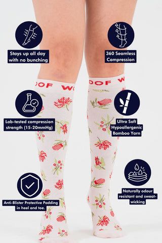 Bushland Blooms Women’s Bamboo Compression Socks