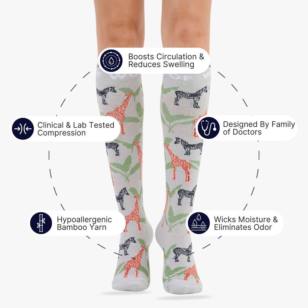 Wild Beauty Bamboo Compression Socks