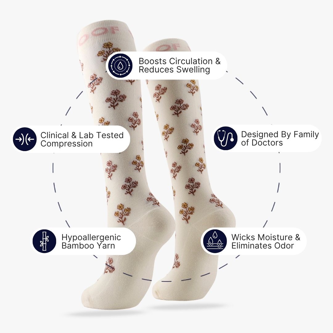 Pick a Posy Bamboo Compression Socks