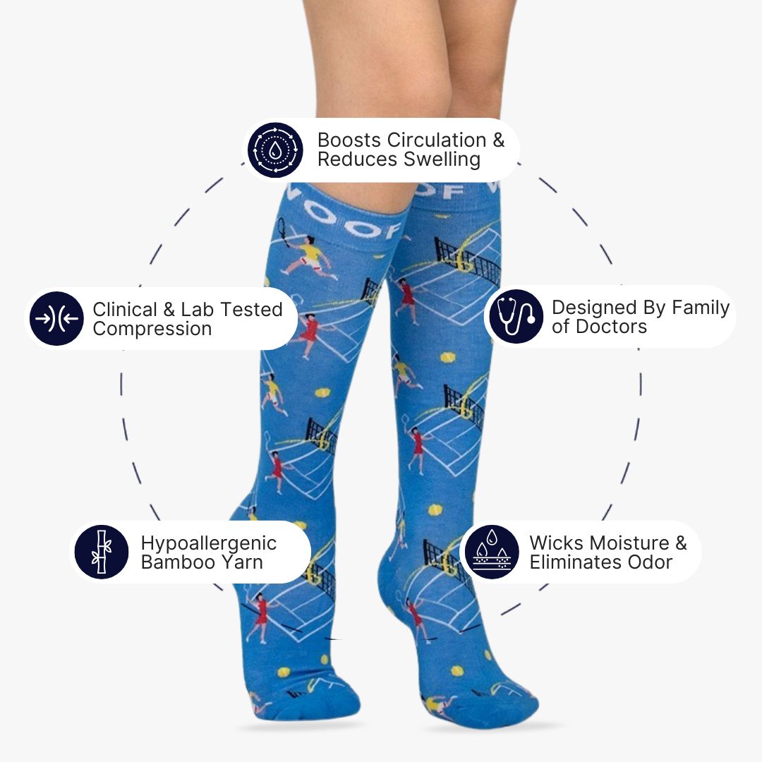Match Point Bamboo Compression Socks
